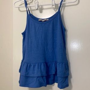 LOFT Knit peplum blue tank